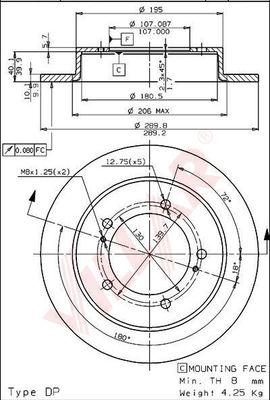 Villar 628.1095 - Disque de frein cwaw.fr