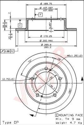 Villar 628.1098 - Disque de frein cwaw.fr