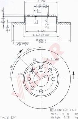 Villar 628.1044 - Disque de frein cwaw.fr