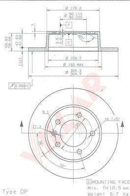 Villar 628.1045 - Disque de frein cwaw.fr