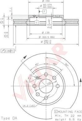 Villar 628.1046 - Disque de frein cwaw.fr