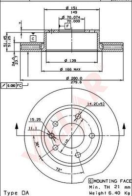 Villar 628.1040 - Disque de frein cwaw.fr