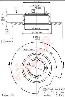 Villar 628.1047 - Disque de frein cwaw.fr