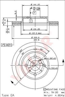 Villar 628.1056 - Disque de frein cwaw.fr