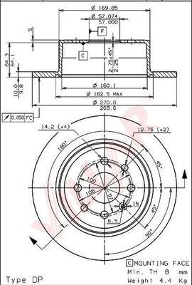 Villar 628.1058 - Disque de frein cwaw.fr