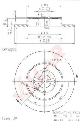 Villar 628.1052 - Disque de frein cwaw.fr