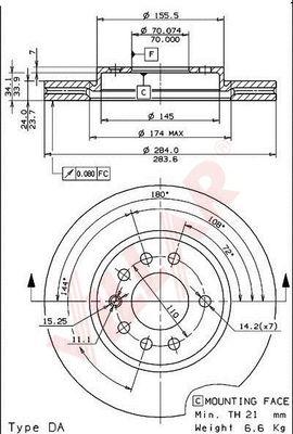 Villar 628.1068 - Disque de frein cwaw.fr