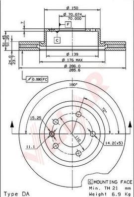 Villar 628.1062 - Disque de frein cwaw.fr