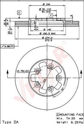 Villar 628.1008 - Disque de frein cwaw.fr