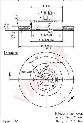 Villar 628.1002 - Disque de frein cwaw.fr