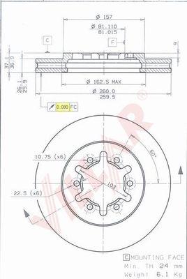 Villar 628.1019 - Disque de frein cwaw.fr