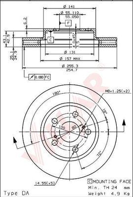 Villar 628.1011 - Disque de frein cwaw.fr