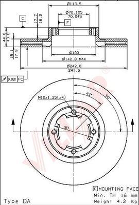 Villar 628.1083 - Disque de frein cwaw.fr