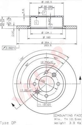 Villar 628.1087 - Disque de frein cwaw.fr