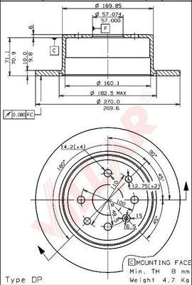 Villar 628.1039 - Disque de frein cwaw.fr