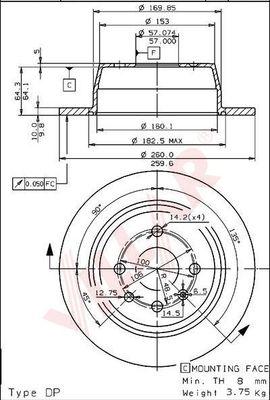 Villar 628.1036 - Disque de frein cwaw.fr