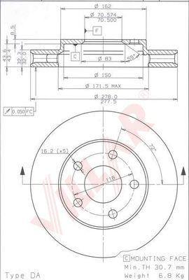 Villar 628.1031 - Disque de frein cwaw.fr