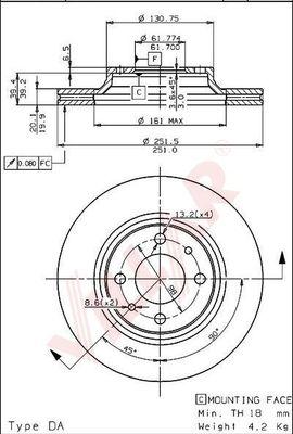 Villar 628.1079 - Disque de frein cwaw.fr