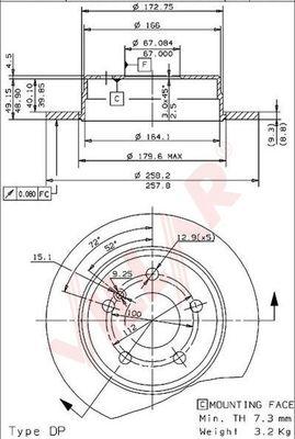 Villar 628.1190 - Disque de frein cwaw.fr