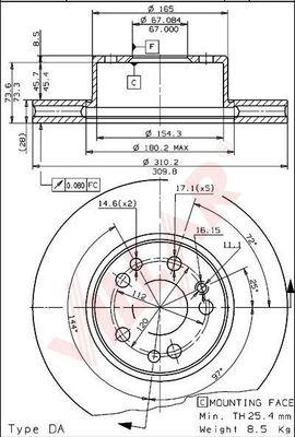 Villar 628.1191 - Disque de frein cwaw.fr