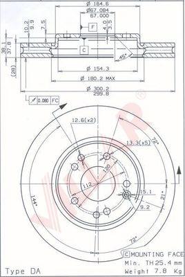 Villar 628.1193 - Disque de frein cwaw.fr