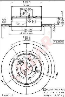 Villar 628.1192 - Disque de frein cwaw.fr