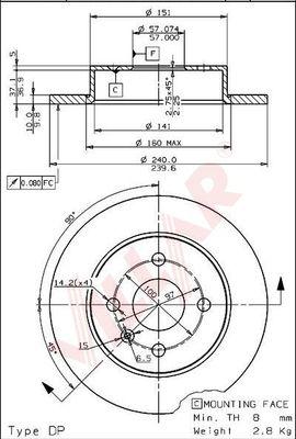 Villar 628.1149 - Disque de frein cwaw.fr