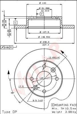 Villar 628.1141 - Disque de frein cwaw.fr