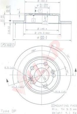 Villar 628.1148 - Disque de frein cwaw.fr