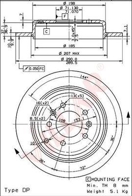 Villar 628.1158 - Disque de frein cwaw.fr