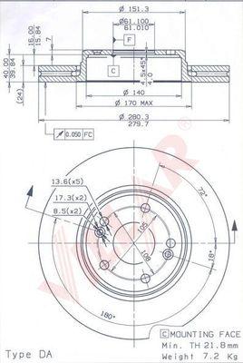 Villar 628.1153 - Disque de frein cwaw.fr