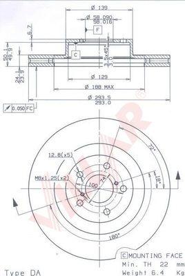 Villar 628.1102 - Disque de frein cwaw.fr