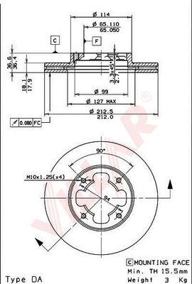 Villar 628.1114 - Disque de frein cwaw.fr