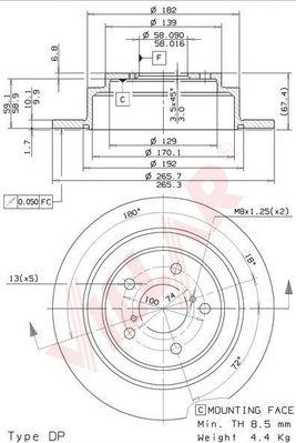 Villar 628.1110 - Disque de frein cwaw.fr