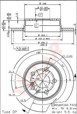 Villar 628.1189 - Disque de frein cwaw.fr