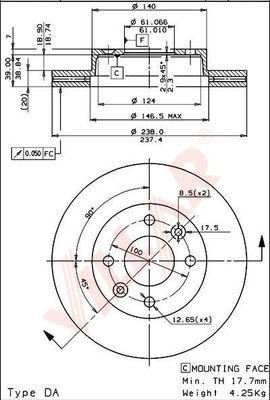 Villar 628.1139 - Disque de frein cwaw.fr