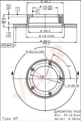 Villar 628.1137 - Disque de frein cwaw.fr