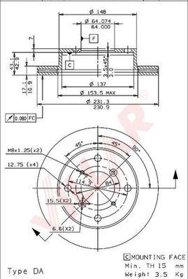 Villar 628.1126 - Disque de frein cwaw.fr