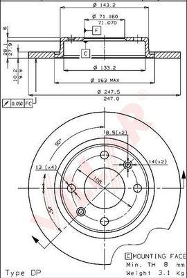 Villar 628.1122 - Disque de frein cwaw.fr