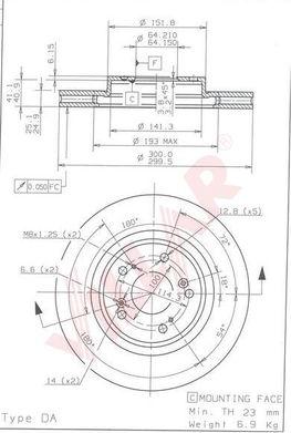 Villar 628.1845 - Disque de frein cwaw.fr