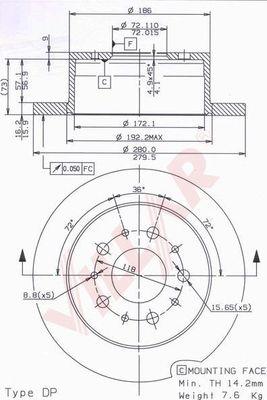 Villar 628.1848 - Disque de frein cwaw.fr