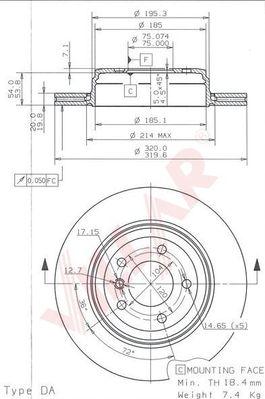 Villar 628.1843 - Disque de frein cwaw.fr