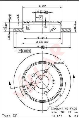 Villar 628.1842 - Disque de frein cwaw.fr