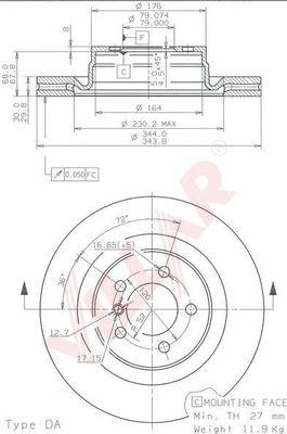 Villar 628.1859 - Disque de frein cwaw.fr