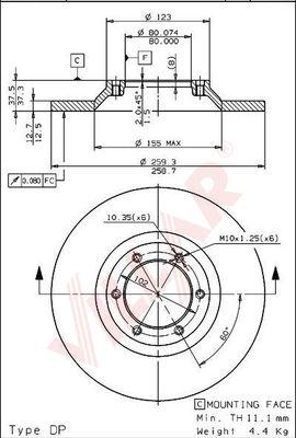 Alanko 10304278 - Disque de frein cwaw.fr