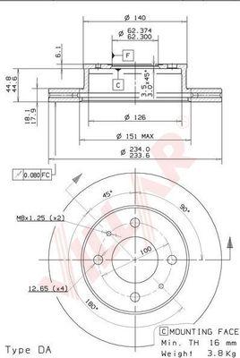 Villar 628.1865 - Disque de frein cwaw.fr