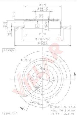 Villar 628.1862 - Disque de frein cwaw.fr