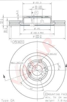 Villar 628.1806 - Disque de frein cwaw.fr