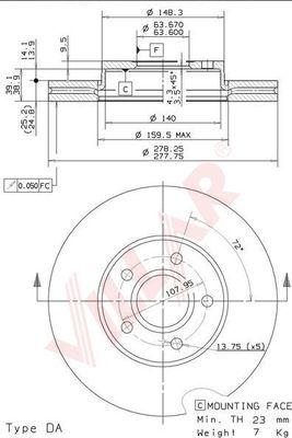 Villar 628.1801 - Disque de frein cwaw.fr