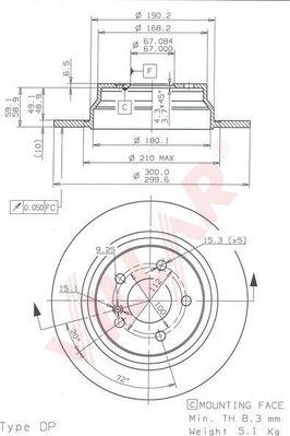 Villar 628.1814 - Disque de frein cwaw.fr